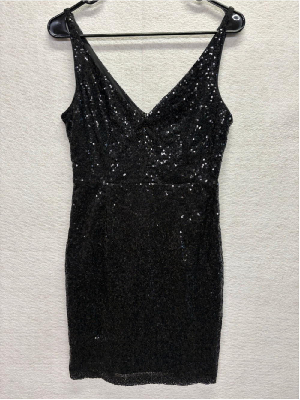 Lulus Addie Black Sequin Mini Dress Size M | Homecoming HOCO Party Wedding Guest